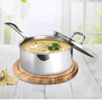 MILTON Milton Pro Cook Triply Stainless Steel Sauce Pan with Lid 16 Cm - Base Variant