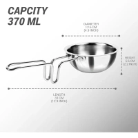 MILTON Pro cook Triply Stainless Steel Tadka Pan 12 cm - Base Variant