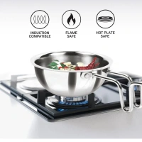 MILTON Pro cook Triply Stainless Steel Tadka Pan 12 cm - Base Variant