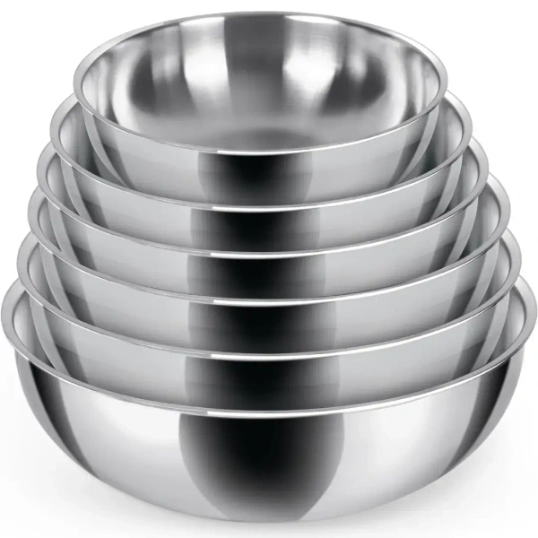 MILTON Milton Procook Triply Stainless Steel Tasla Without Lid  Set of 6 - Base Variant