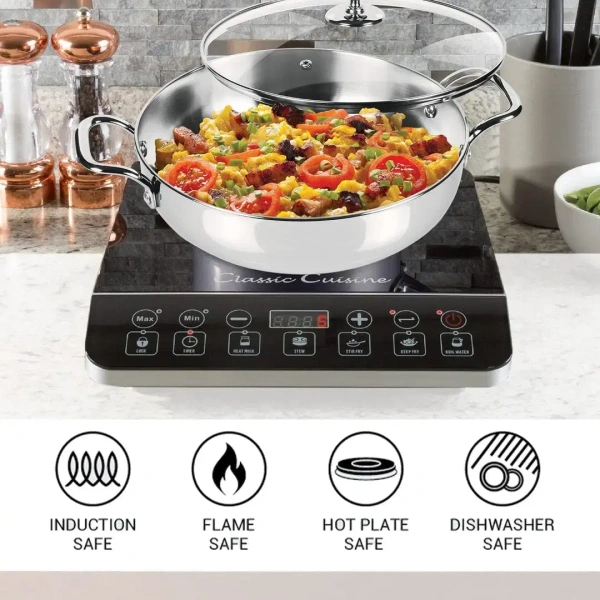 MILTON Milton Sandwich Bottom Stainless Steel Kadhai With Glass Lid - Base Variant