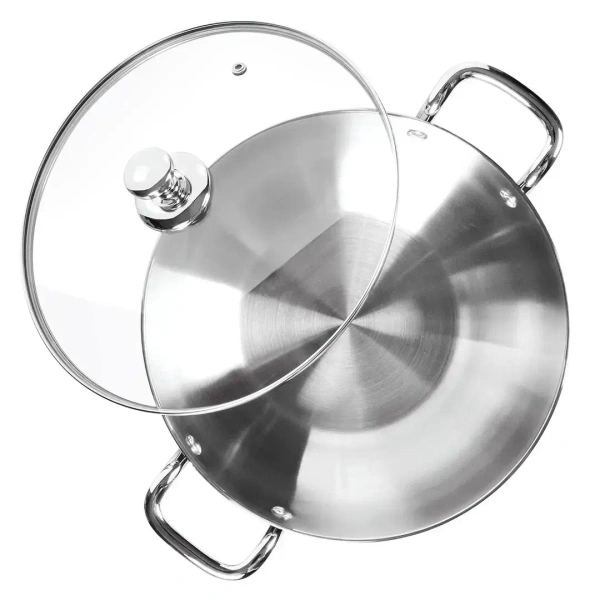 MILTON Milton Sandwich Bottom Stainless Steel Kadhai With Glass Lid - Base Variant