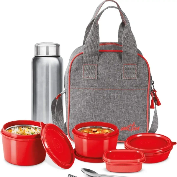 MILTON Milton Savor Lunch Tiffin (3 Microwave Safe Inner Steel Containers - Base Variant