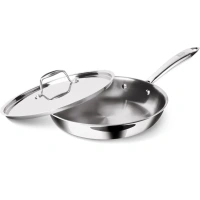 MILTON Milton Tri Ply Stainless Steel Fry Pan With S S Lid 26 Cm - Base Variant