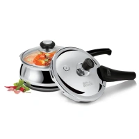 MILTON Milton Triply Handi Stainless Steel Cooker With Glass Lid - Base Variant