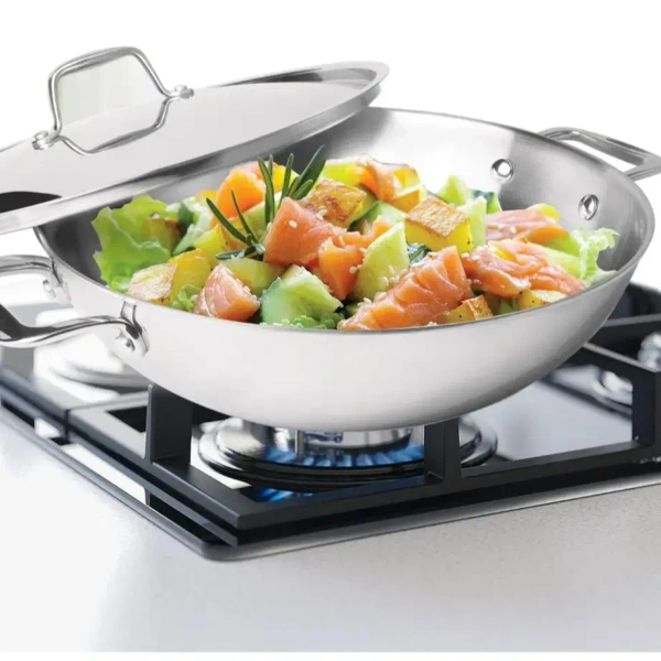MILTON Milton Triply Stainless Steel Kadhai With Lid 24 cm - Base Variant