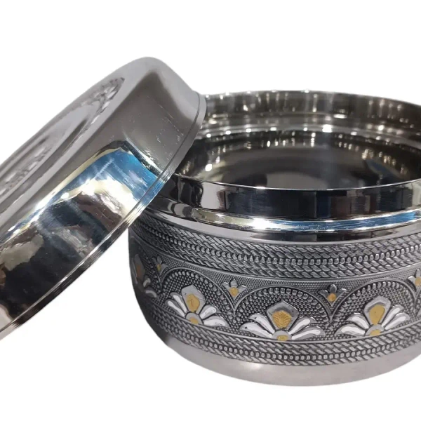 MIRROR Mirror Stainless Steel Antique Dabba - Base Variant