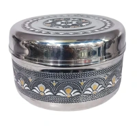 MIRROR Mirror Stainless Steel Antique Dabba - Base Variant