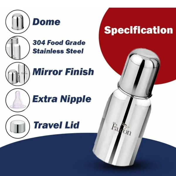 FALCON PddFalcon Stainless Steel Baby Feeding Bottle 220 ml - Base Variant