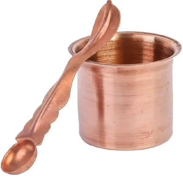 Pure Copper Pooja Panch Patra with Achmani - Base Variant