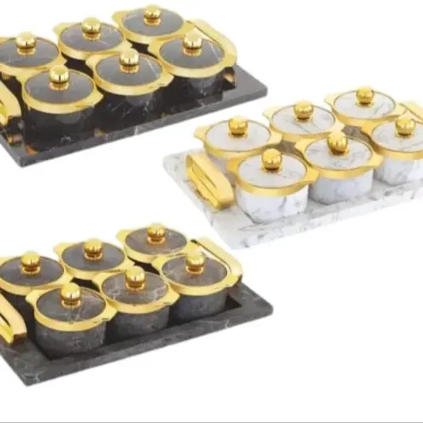 Rishabh Super Rover Dryfruit Box With Tray Set Of 6 - Base Variant