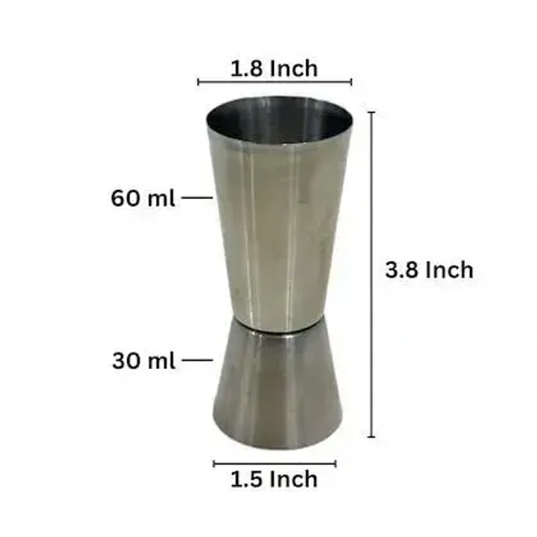 Silver Round Stainless Steel Peg Glass - Base Variant