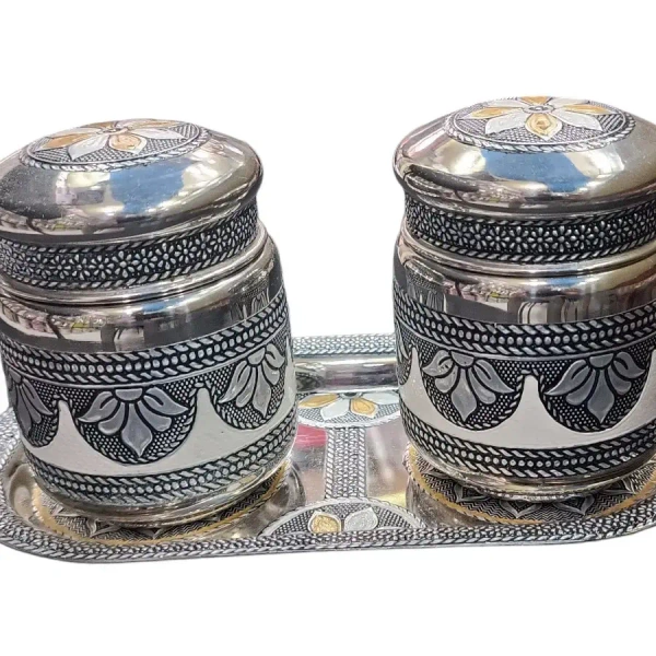 Stainless Steel Antique Mukhwas Set - Base Variant
