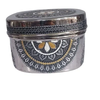Stainless Steel Antique Square Dabba - Base Variant