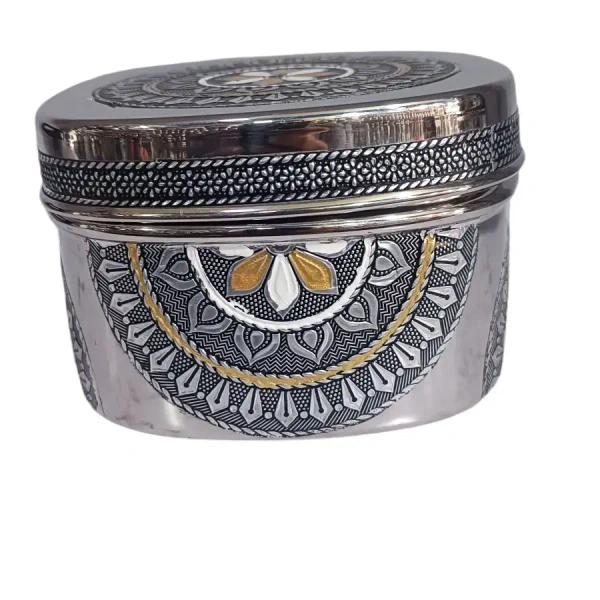 Stainless Steel Antique Square Dabba - Base Variant