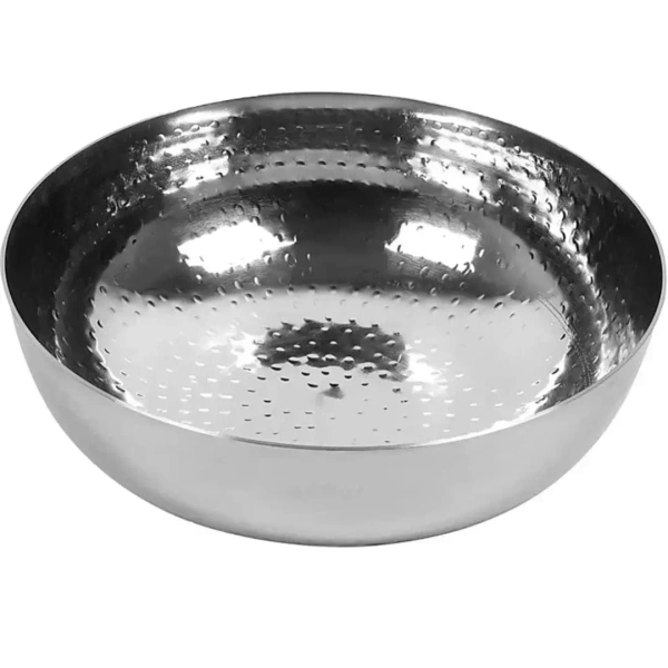 Stainless Steel Heavy Hammered Tasla Set Of 2 - Base Variant