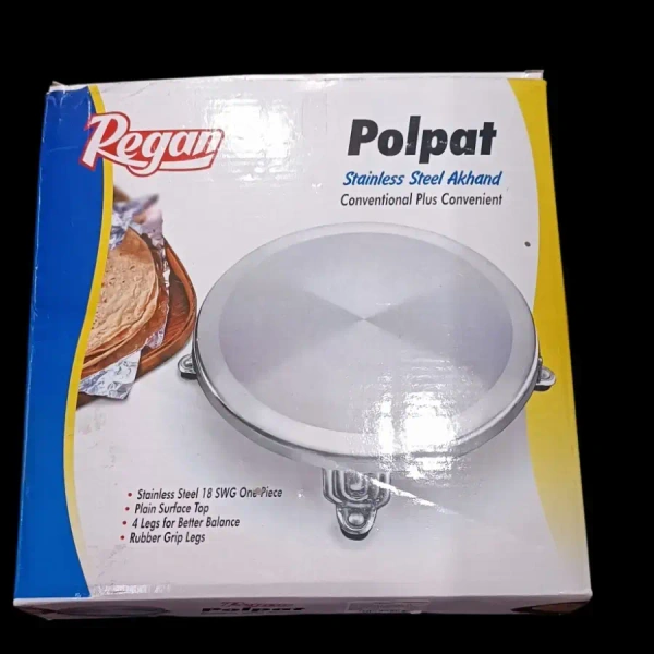Trhan Stainless Steel Akhand Polpat With Belan - Base Variant