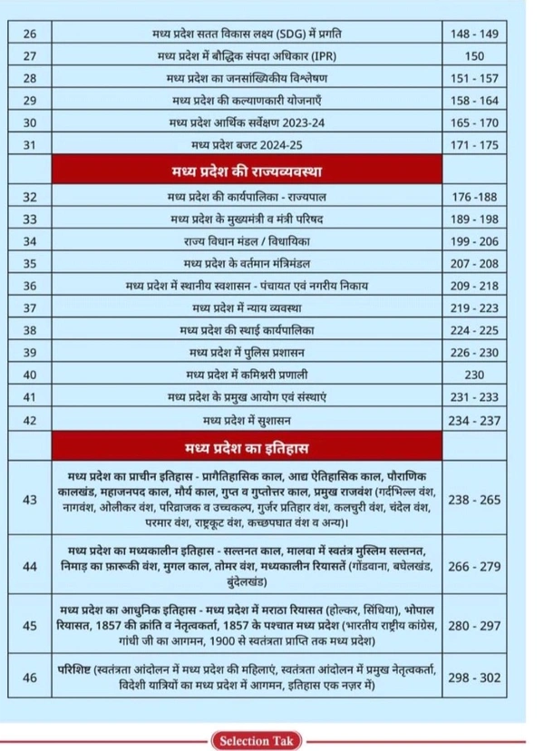 SELECTION TAK D K Gautam
Selection Tak Madhya Pradesh Samanya Adhyan , MP GS 2025 , Madhya Pradesh Samanya Gyan MP GK 2025 Book in hindi for All Mppsc and All MPEB Exams 2025 - 26
Hindi Edition | 2025th Edition - 17 March 2025