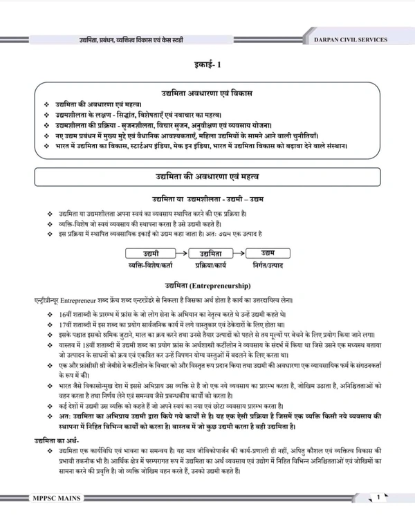 DARPAN PUBLICATION Rakesh Nagar
Darpan Publication Mppsc Mains Paper 4 , Part - B , Unit 1 to 5 , 2024 Syllabus Book , Udyamita , Prabandhan , Vyaktitva Vikas and Case Study Book in Hindi for Mppsc Mains Exams 2024-25
Hindi Edition | First Edition Edition - 17 March 2024