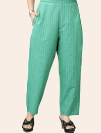 ORCHID FASHION Women Khadi Cotton Kurti Pant Dupatta Set - Neptune, 3XL