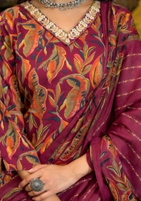 Shriya Women's Viscose Rayon Kurta Pant Dupatta Sets - L