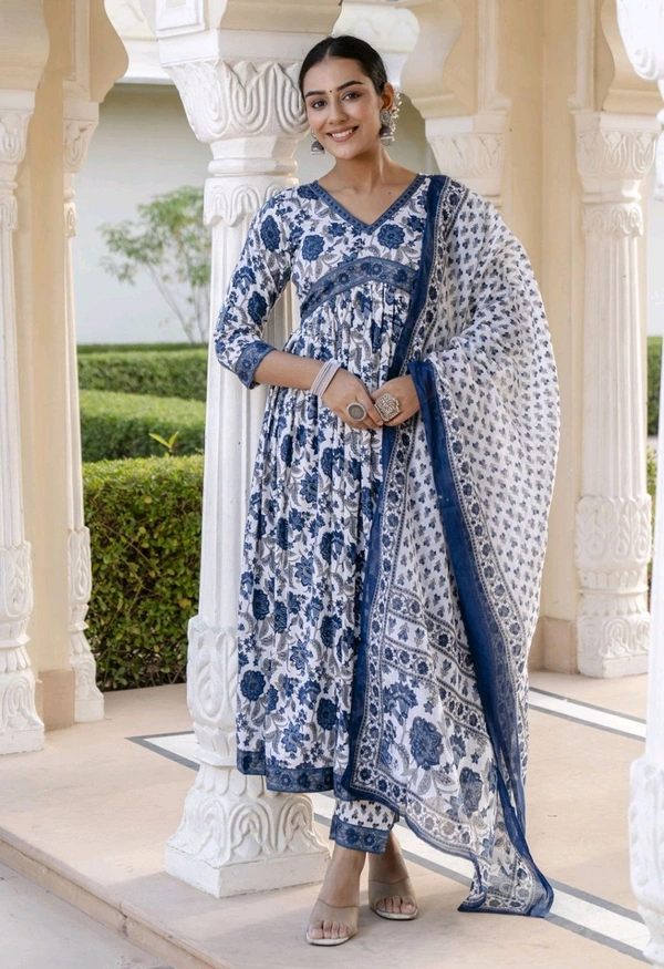 Shriya Women's Viscose Rayon Kurta Pant Dupatta Set - S
