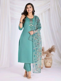 Shriya Fashion Women's Kurta Set - S, Teal