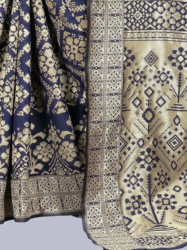 Banarasi Silk Saree With Blouse Piece  - Envy