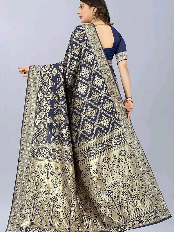 Banarasi Silk Saree With Blouse Piece  - Envy