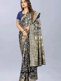 Banarasi Silk Saree With Blouse Piece  - Envy