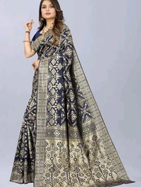 Banarasi Silk Saree With Blouse Piece  - Claret