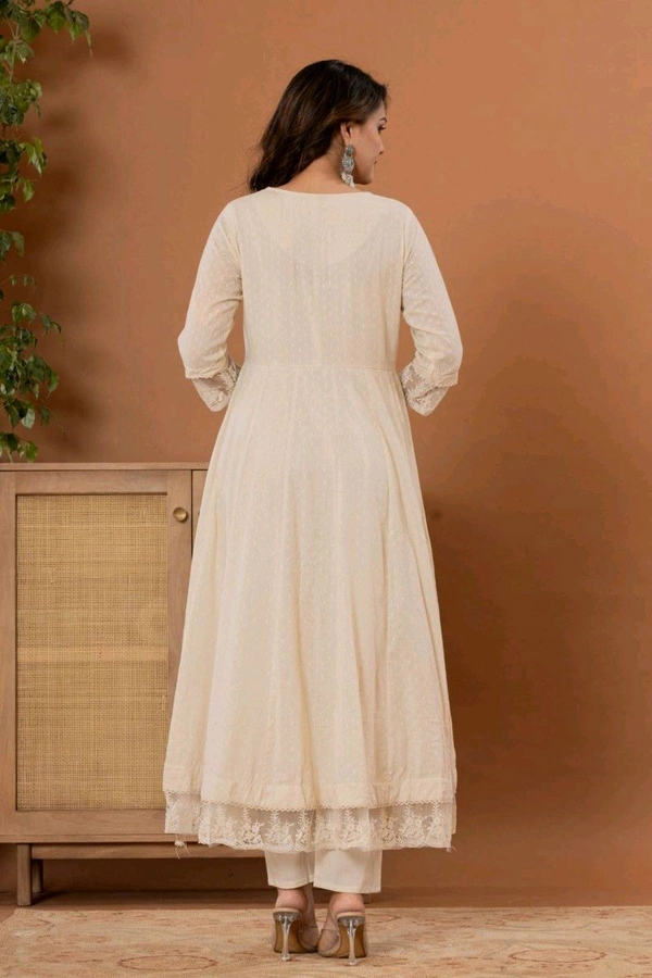 Varanga Women Pure Cotton Kurta Pant Dupatta Set - XL