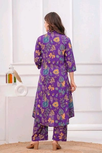 Devdham DEVDHAM 
Women Cotton Rayon Kurta Palazzo Set - XL