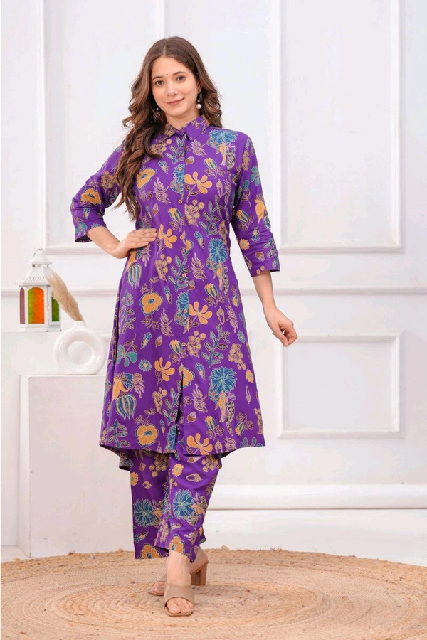 Devdham DEVDHAM 
Women Cotton Rayon Kurta Palazzo Set - XL