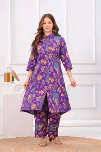 Devdham DEVDHAM 
Women Cotton Rayon Kurta Palazzo Set - XL