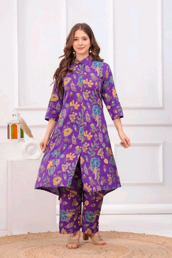 Devdham DEVDHAM 
Women Cotton Rayon Kurta Palazzo Set - XL