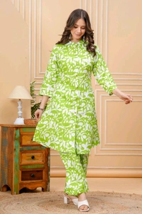 Devdham DEVDHAM 
Women Cotton Rayon Kurta Palazzo Set - XL