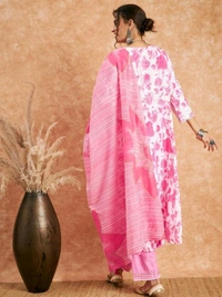 Kothotya Women Cotton Blend Kurta Pant Dupatta Set - XXL