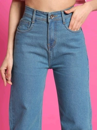 Denim Look DENIM LOOK Flared Women Blue Jeans - 32