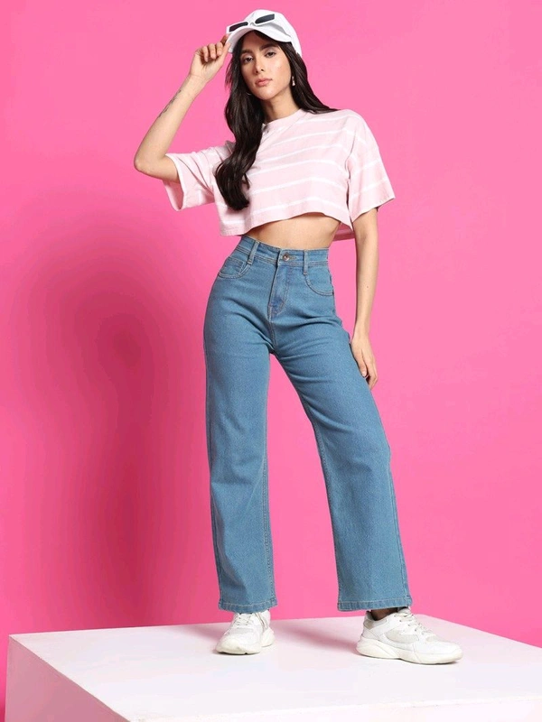 Denim Look DENIM LOOK Flared Women Blue Jeans - 32