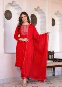 BKApparels Women Kurta Pant Dupatta Set - M