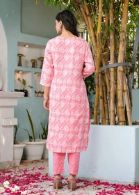 PSCHOICE 
Women Viscose Rayon Kurta Pant Set - M