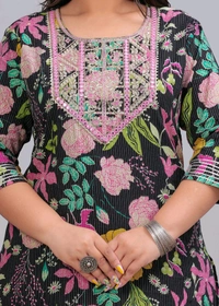 LABULY 
Women Embroidered Pure Cotton Straight Kurta  - 3XL