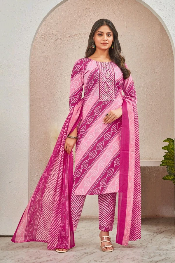 BLACK PATTI 
Kurta, Salwar & Dupatta Set - XL