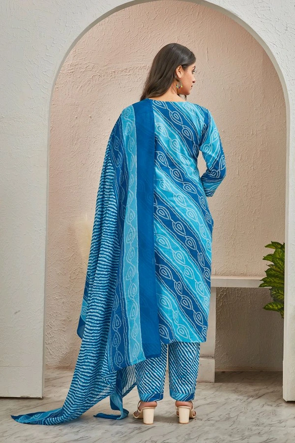 BLACK PATTI 
Kurta, Salwar & Dupatta Set - XXL