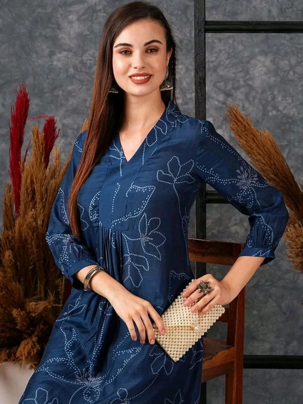 GoSriKi Women Floral Printed Regular Kurta with Trousers - XXL