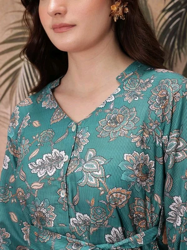 Sangria Floral Print 2-Piece Co-Ords - XS