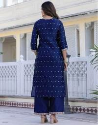 Skylee Women Jacquard, Silk Blend Kurta Pant Dupatta Set - XL