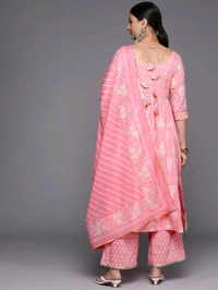LIBAS Women Cotton Blend Kurta Palazzo Set - XS
