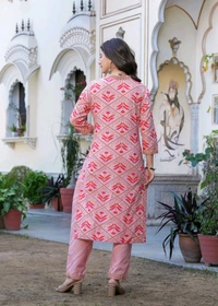 KJFAB Women Kurta Pant Set - M